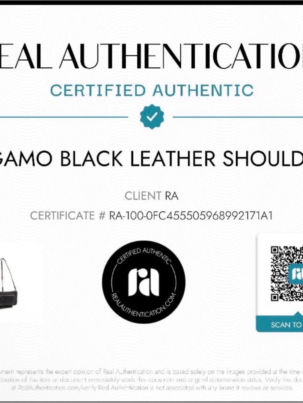 Salvatore Ferragamo Black Leather Adjustable Shoulder Bag - with COA - Picture 3 of 12
